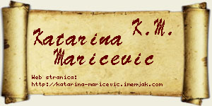 Katarina Marićević vizit kartica